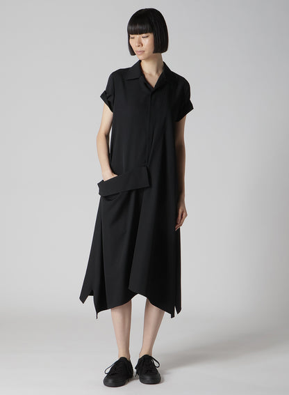 【1/11 10:00(JST) Release】GABARDINE R DRAPED SHIRT DRESS