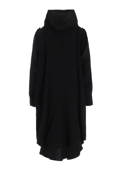 【1/11 10:00(JST) Release】TA/PE CREPE DE CHINE HOODED DRESS