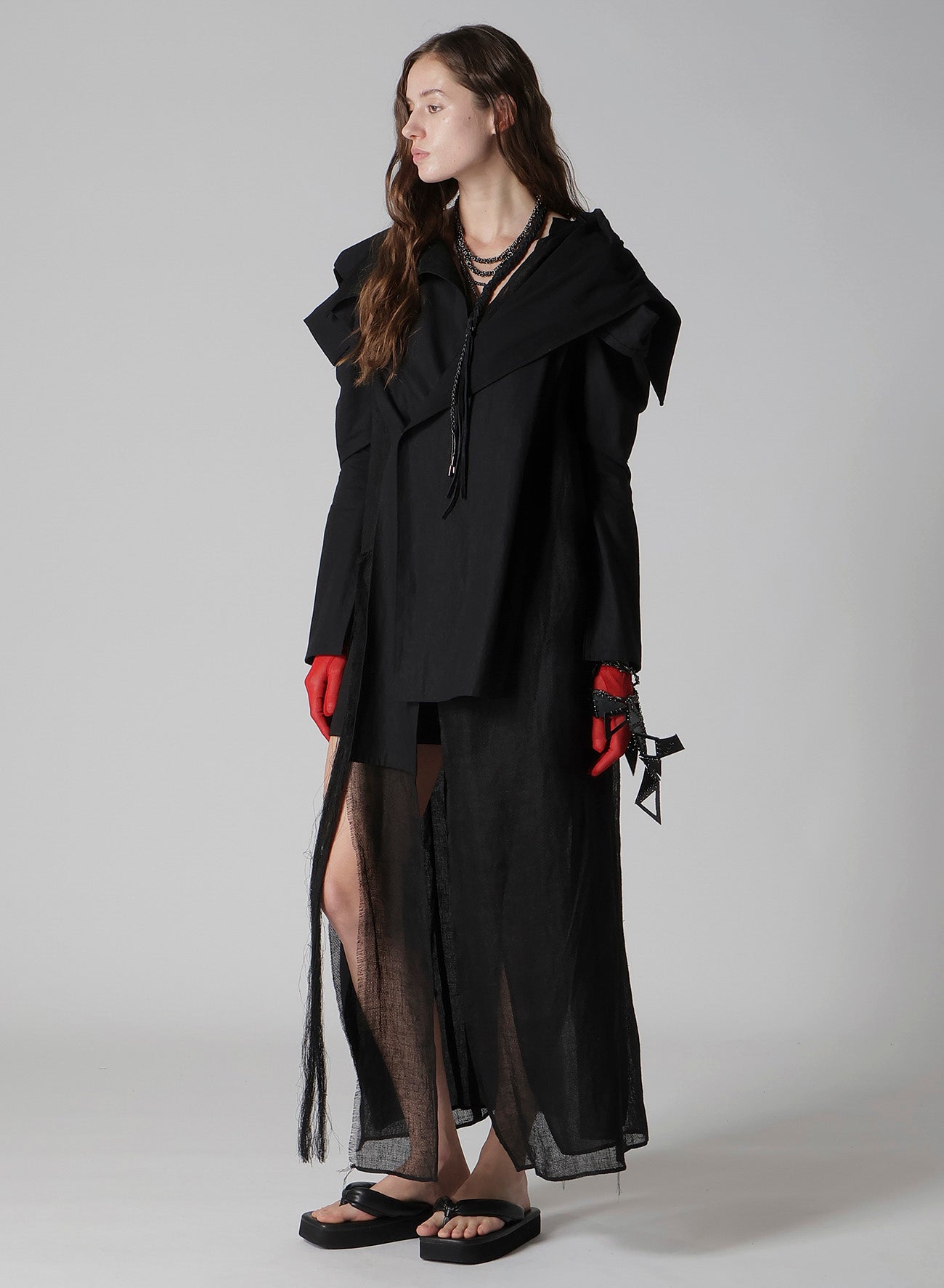 FRINGE LONG JACKET – THE SHOP YOHJI YAMAMOTO