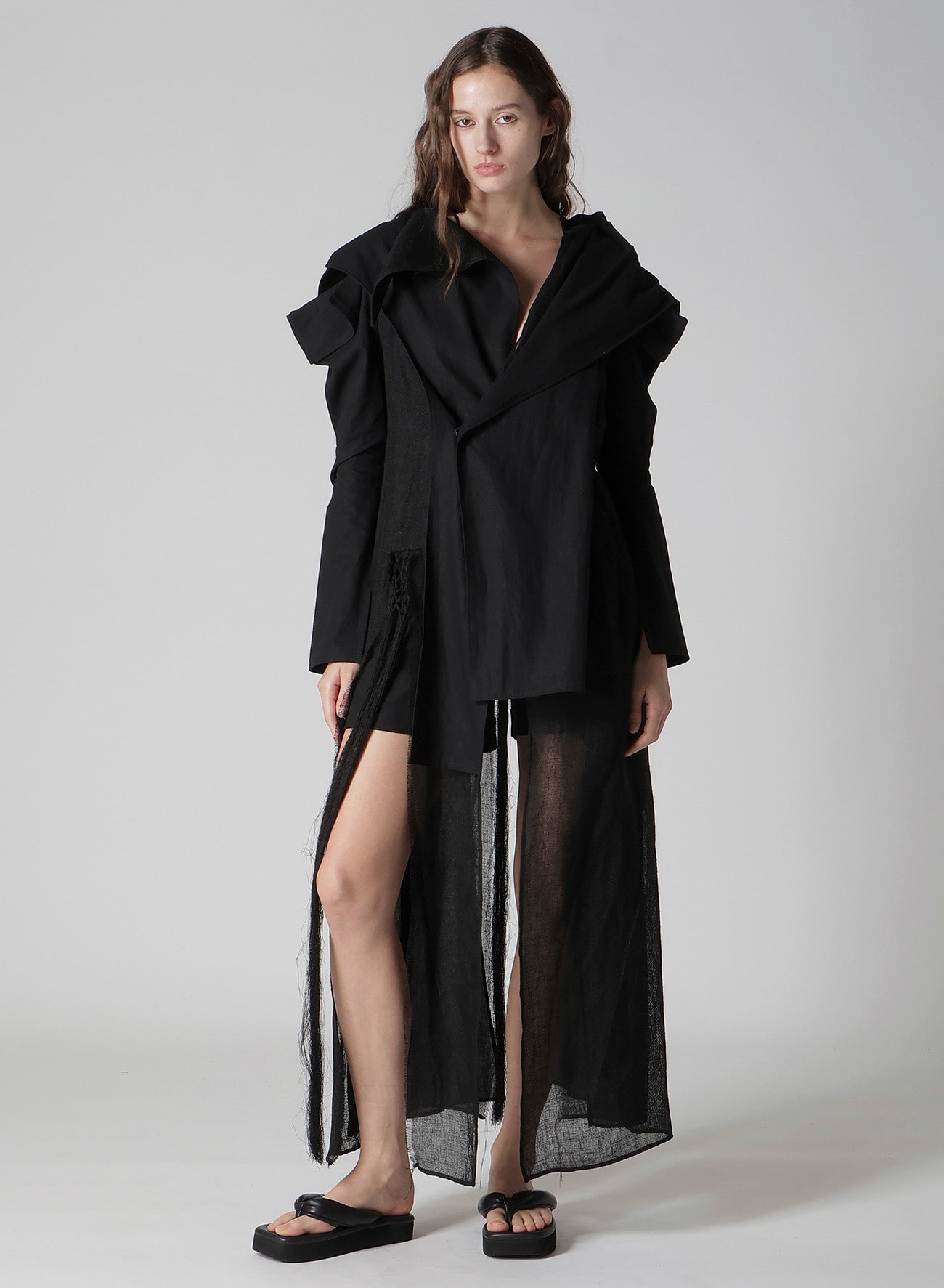 FRINGE LONG JACKET – THE SHOP YOHJI YAMAMOTO