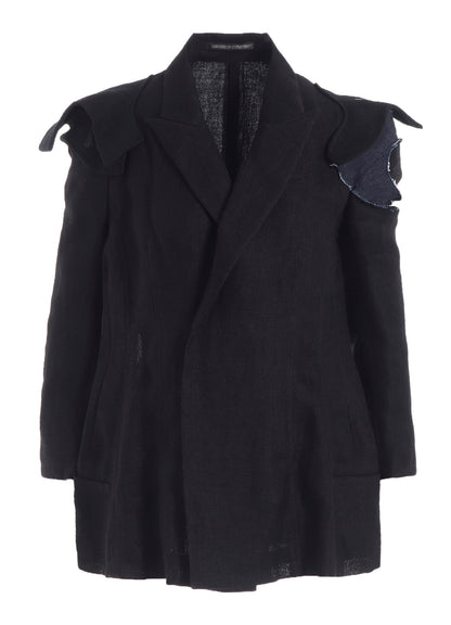 Li DOUBLE GAUZE SHOULDER MOTIF JACKET