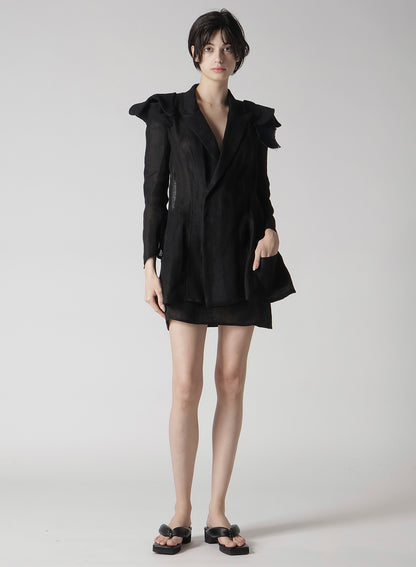 Li DOUBLE GAUZE SHOULDER MOTIF JACKET