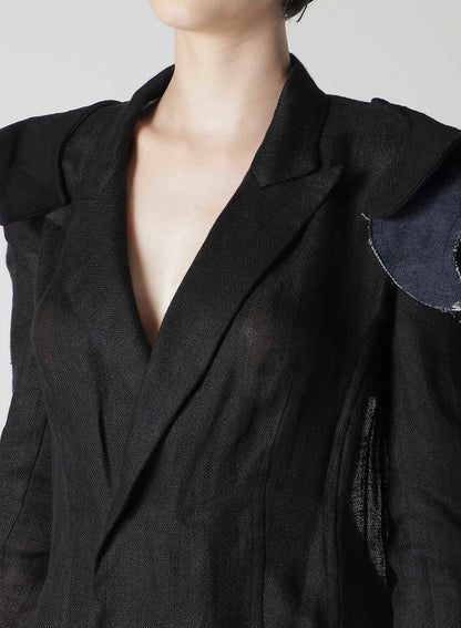 Li DOUBLE GAUZE SHOULDER MOTIF JACKET