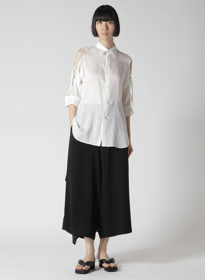 【1/11 10:00(JST) Release】TA/PE CREPE DE CHINE BACKSIDE DRAPED D PANTS