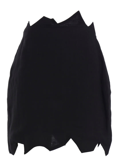 RAMIE TWILL ZIG ZAG MINI SKIRT