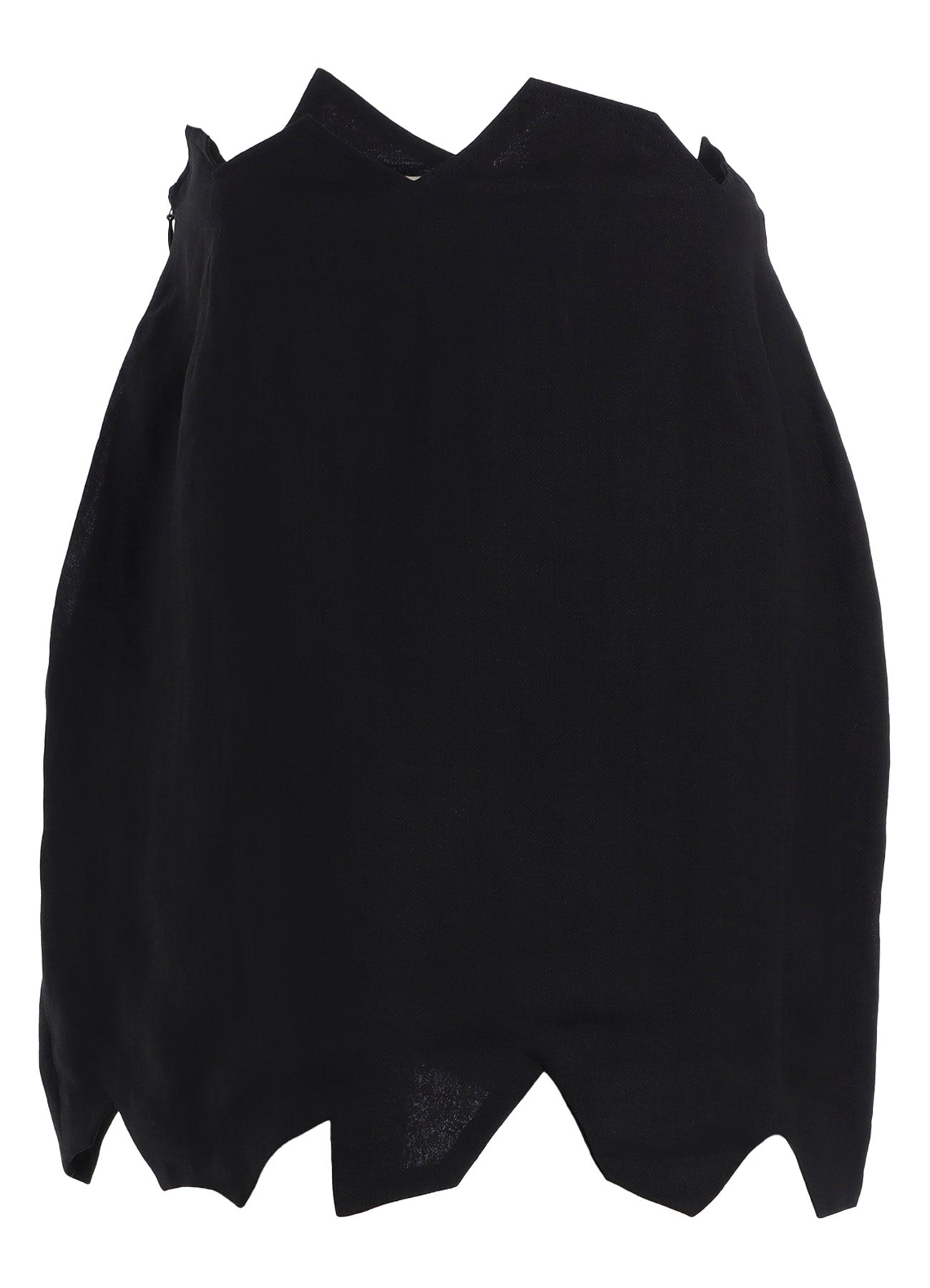 RAMIE TWILL ZIG ZAG MINI SKIRT