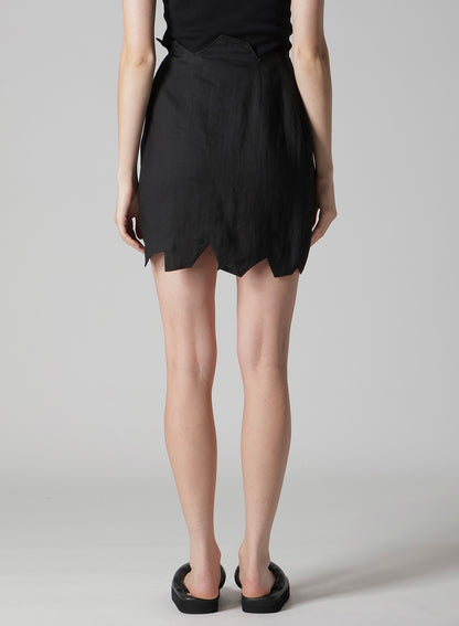 Ra TWILL ZIG ZAG MINI SKIRT