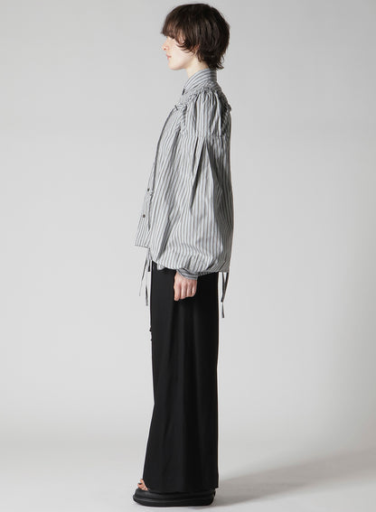 COTTON STRIPE COMBINATION BLOUSE