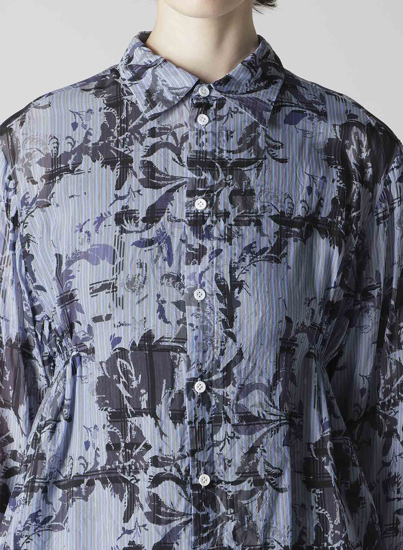 Cu PLAID PT STRIPE WAIST GATHER-B