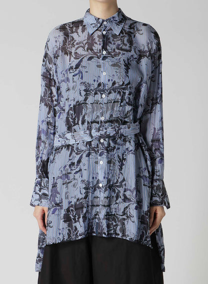 Cu PLAID PT STRIPE BUTTON DETAIL SHIRT