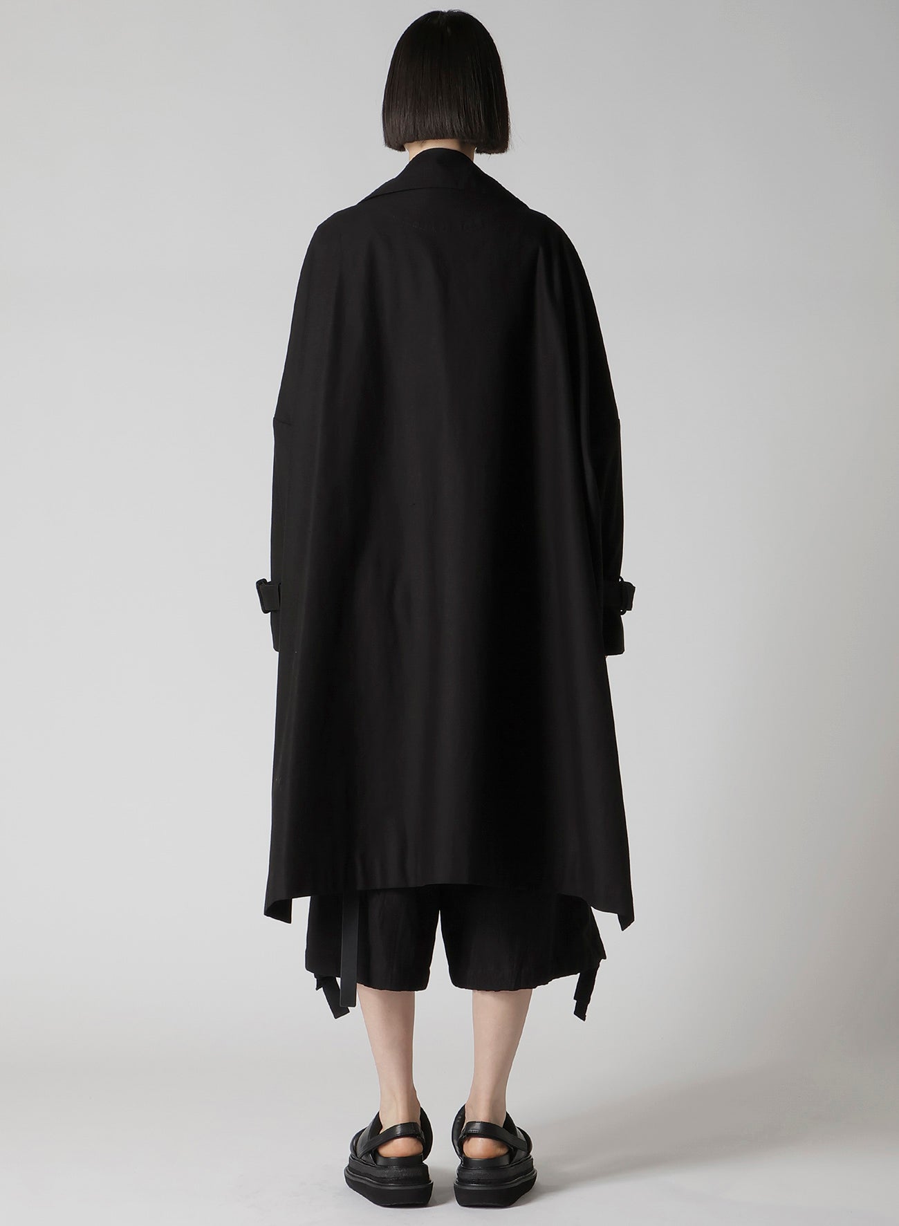 MILITARY BACKSIDE SATIN SIDE SLIT COAT