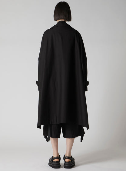 MILITARY BACKSIDE SATIN SIDE SLIT COAT