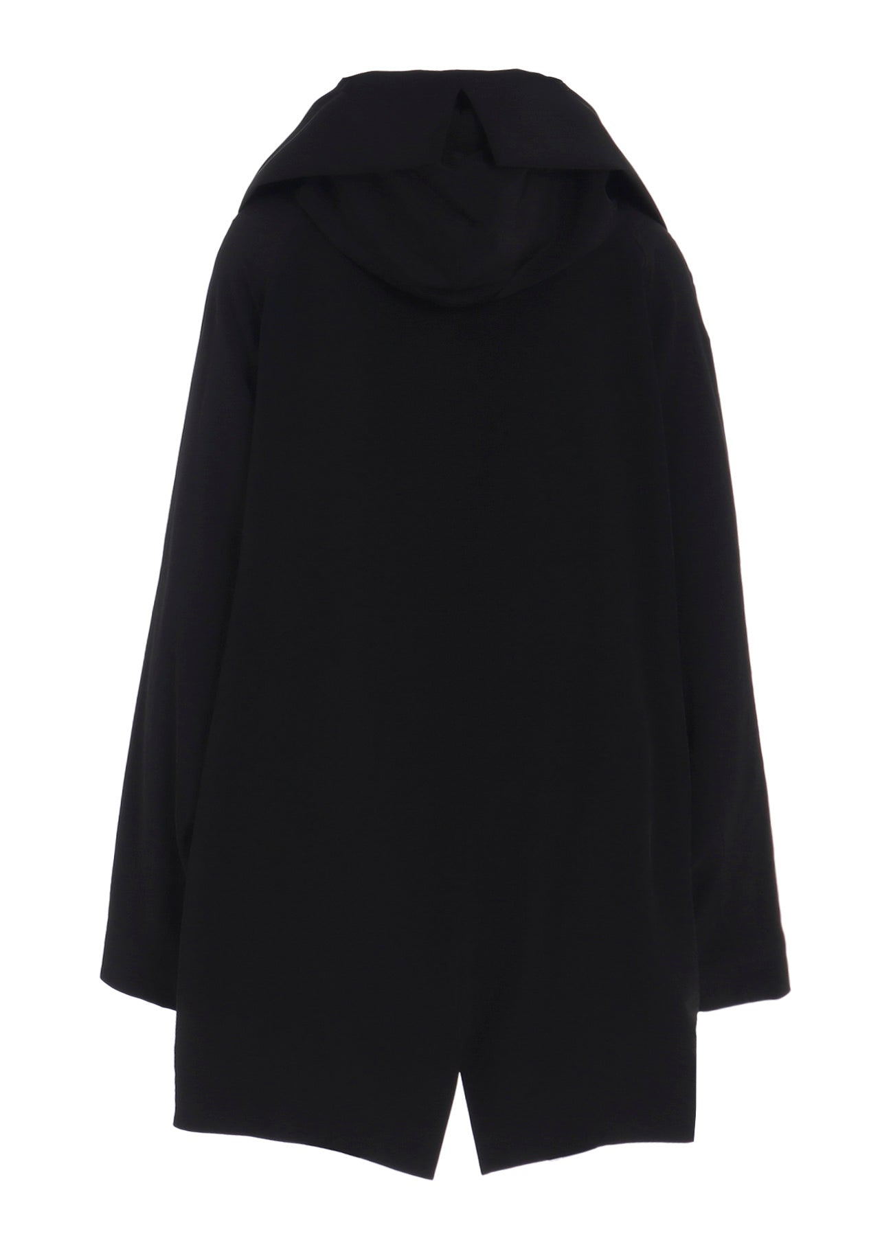 TA/PE CREPE DE CHINE HOODED CAPE COAT