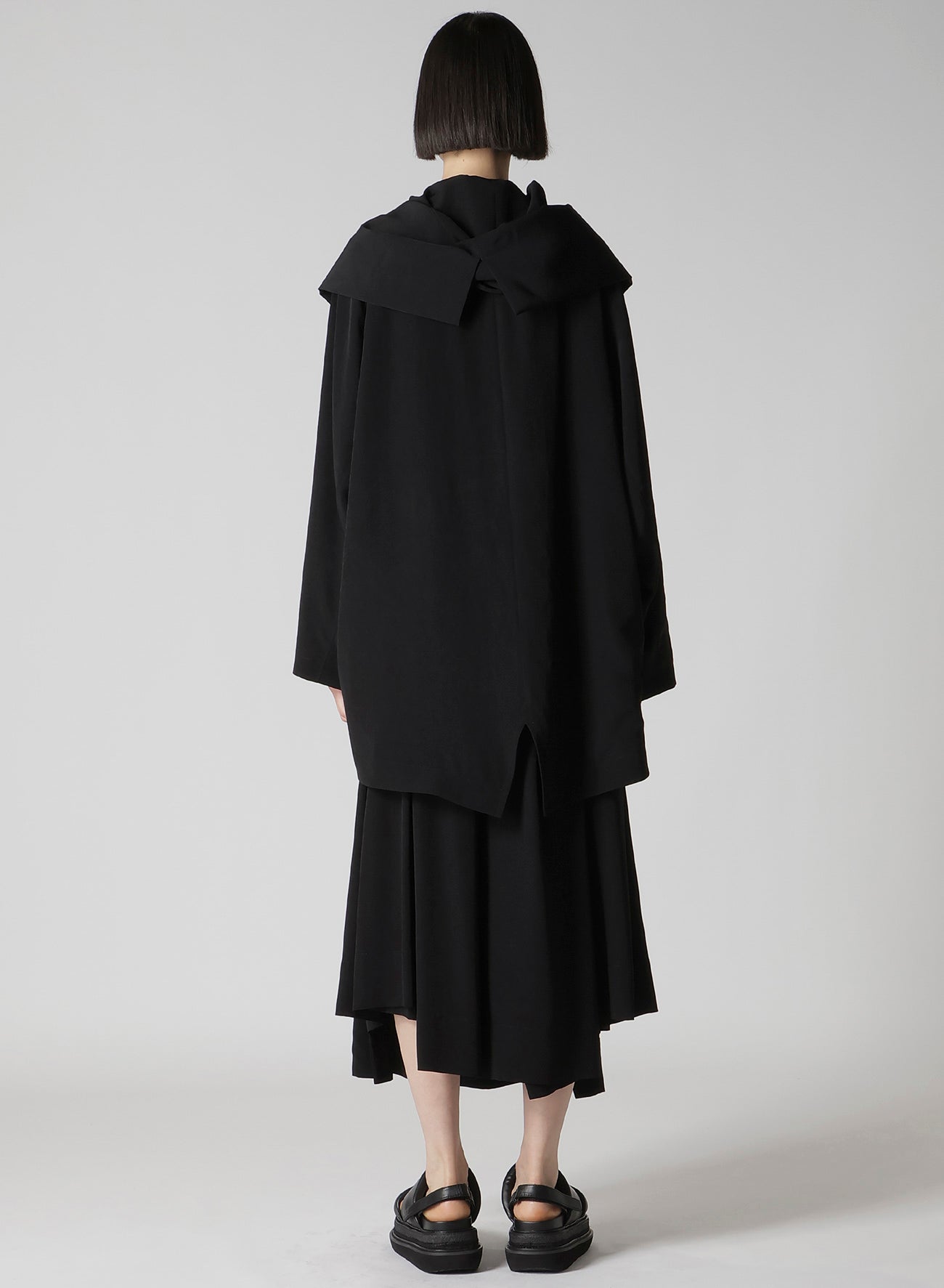 TA/PE CREPE DE CHINE HOODED CAPE COAT – THE SHOP YOHJI YAMAMOTO