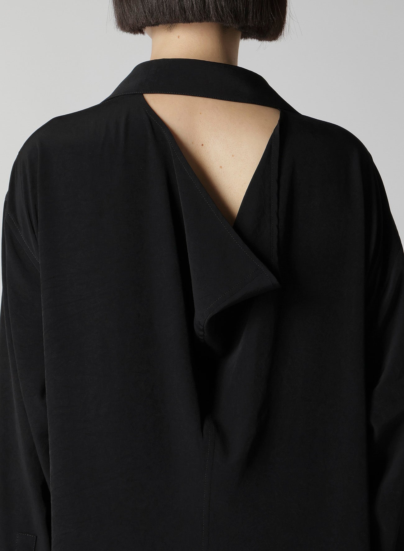 TA/PE CREPE DE CHINE RELAXED FIT SHIRT DRESS