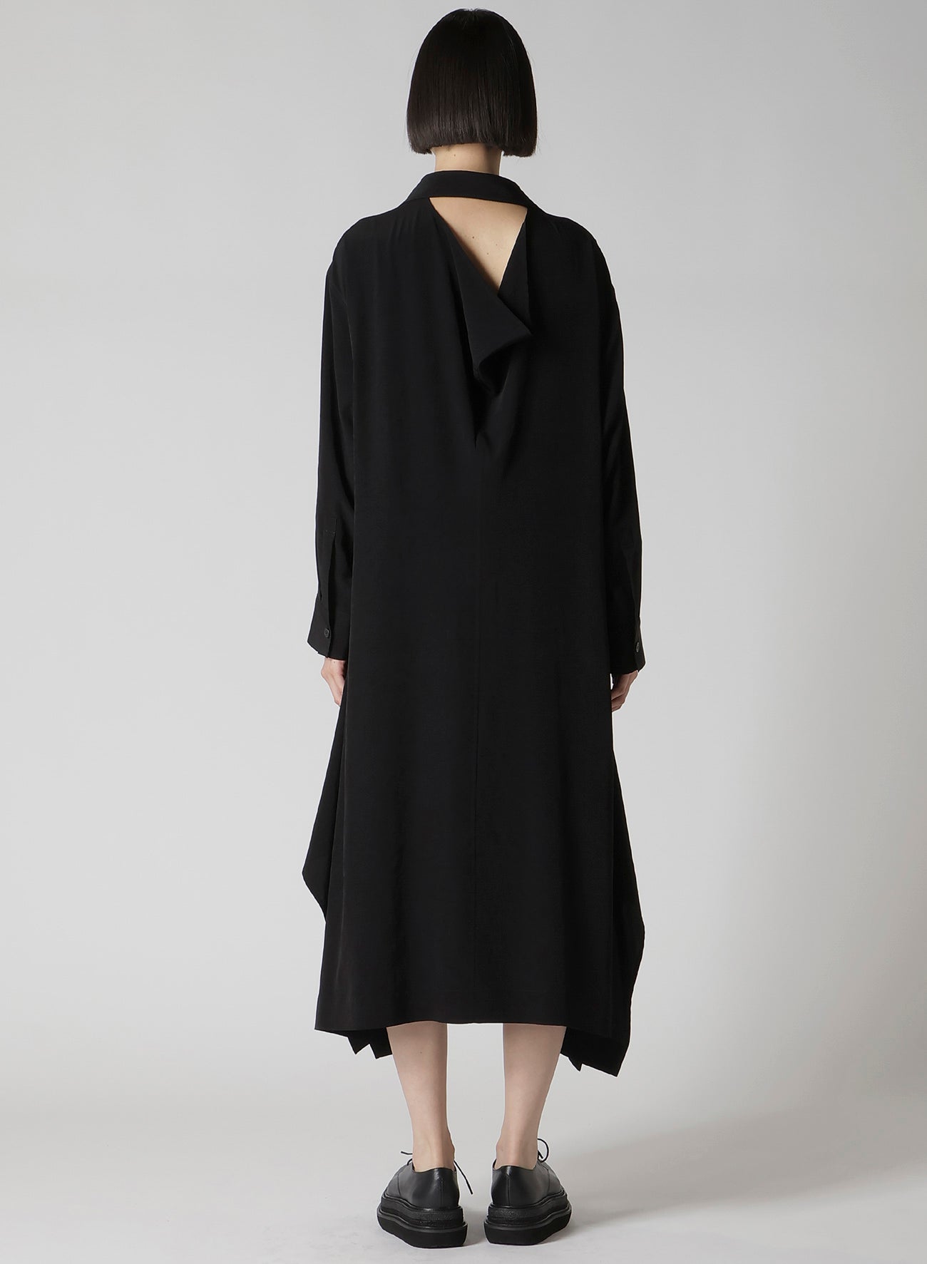 TA/PE CREPE DE CHINE RELAXED FIT SHIRT DRESS – THE SHOP YOHJI YAMAMOTO