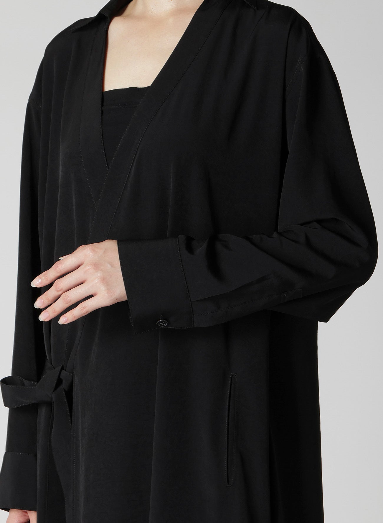 TA/PE CREPE DE CHINE RELAXED FIT SHIRT DRESS