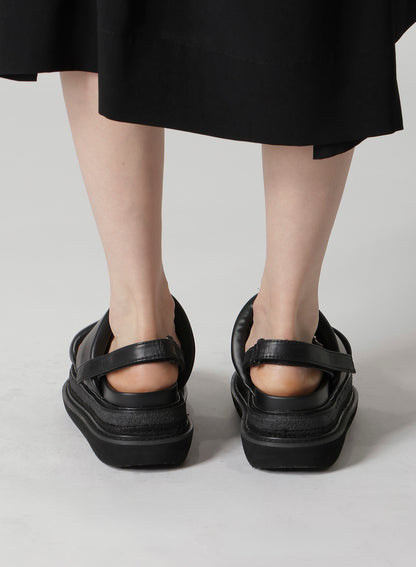 PU LEATHER FLATFORM SANDAL