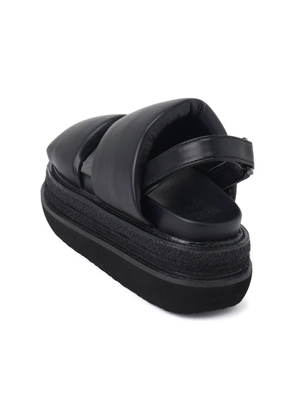 PU LEATHER FLATFORM SANDAL