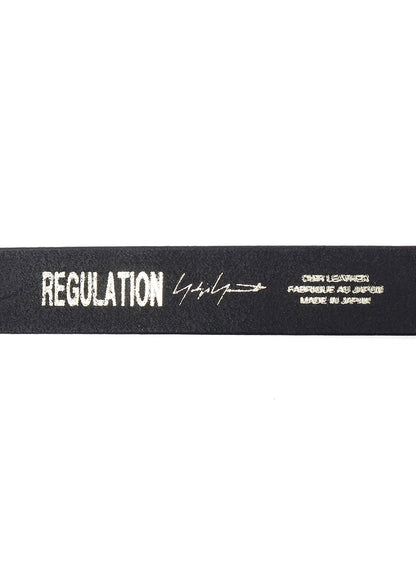 MATT SOFT OIL LEATHER LONG LENGTH BELT