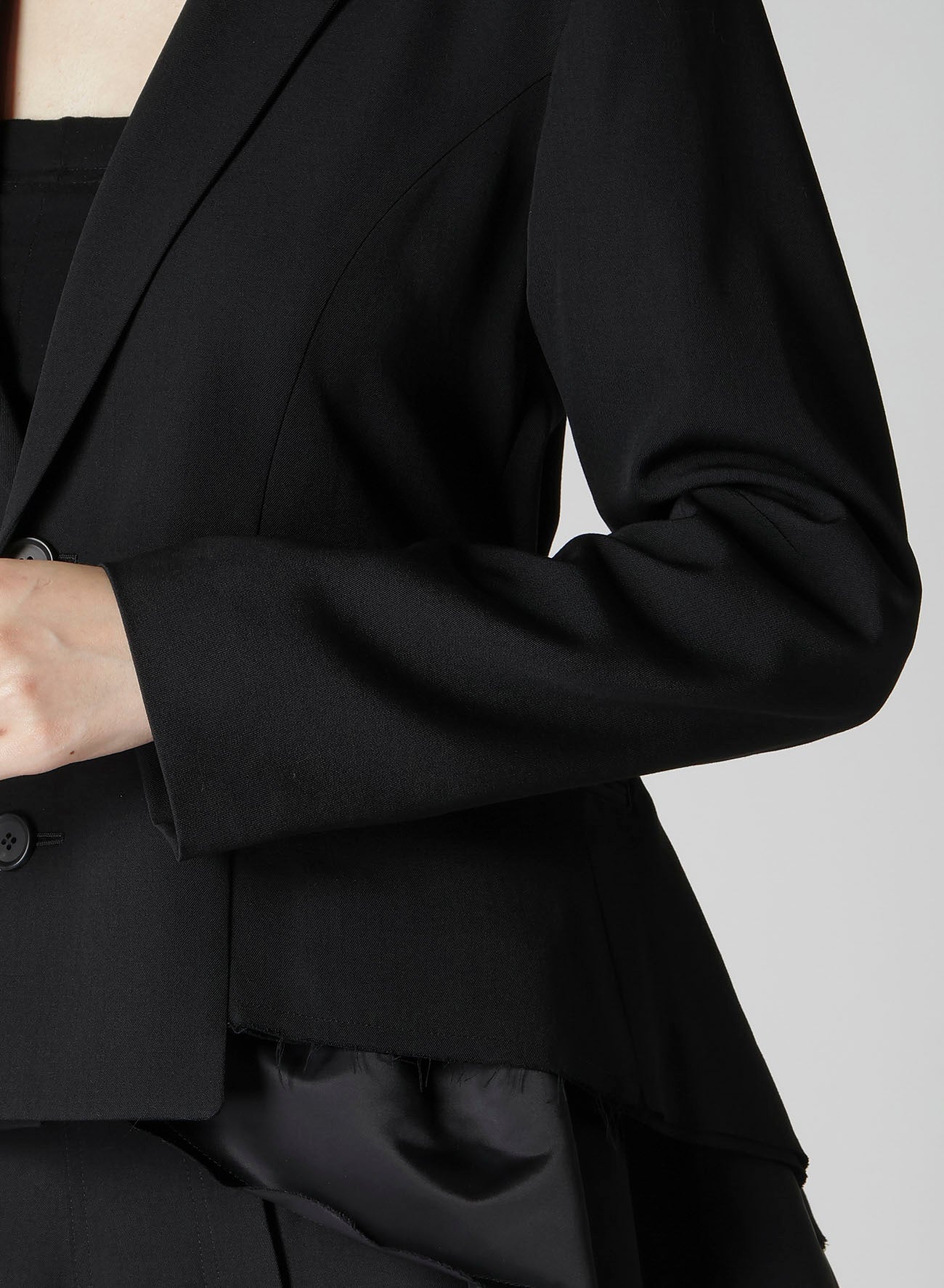 GABARDINE PEPLUM JACKET