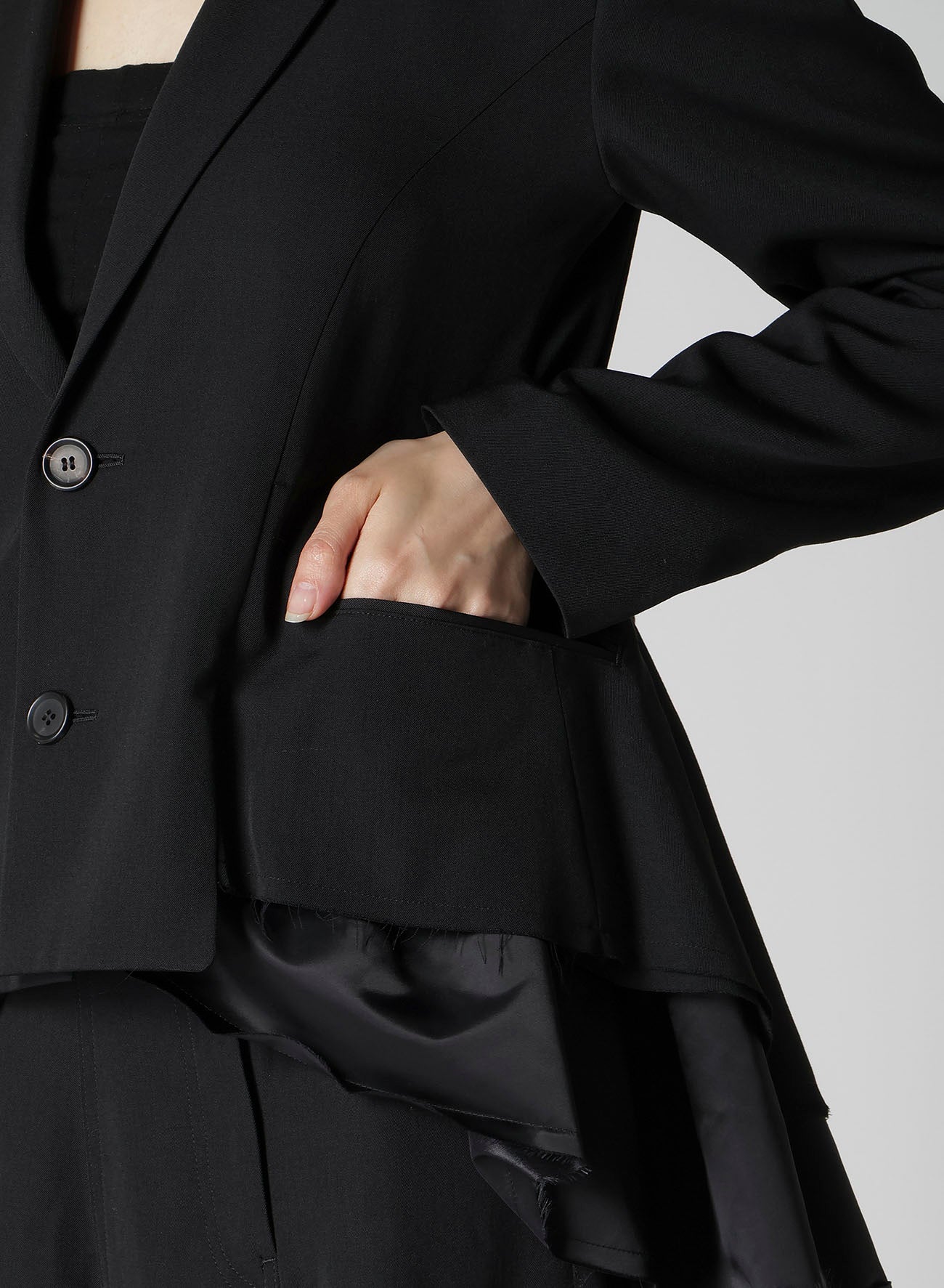 GABARDINE PEPLUM JACKET