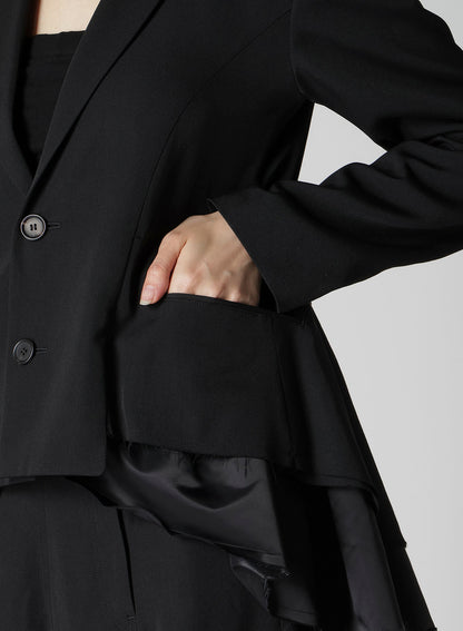 GABARDINE PEPLUM JACKET