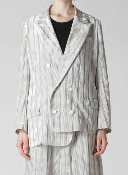 OPAL FINISHING VELVET ASYMMETRY DOUBLE B JACKET