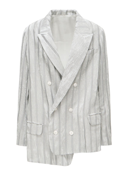 OPAL FINISHING VELVET ASYMMETRY DOUBLE B JACKET