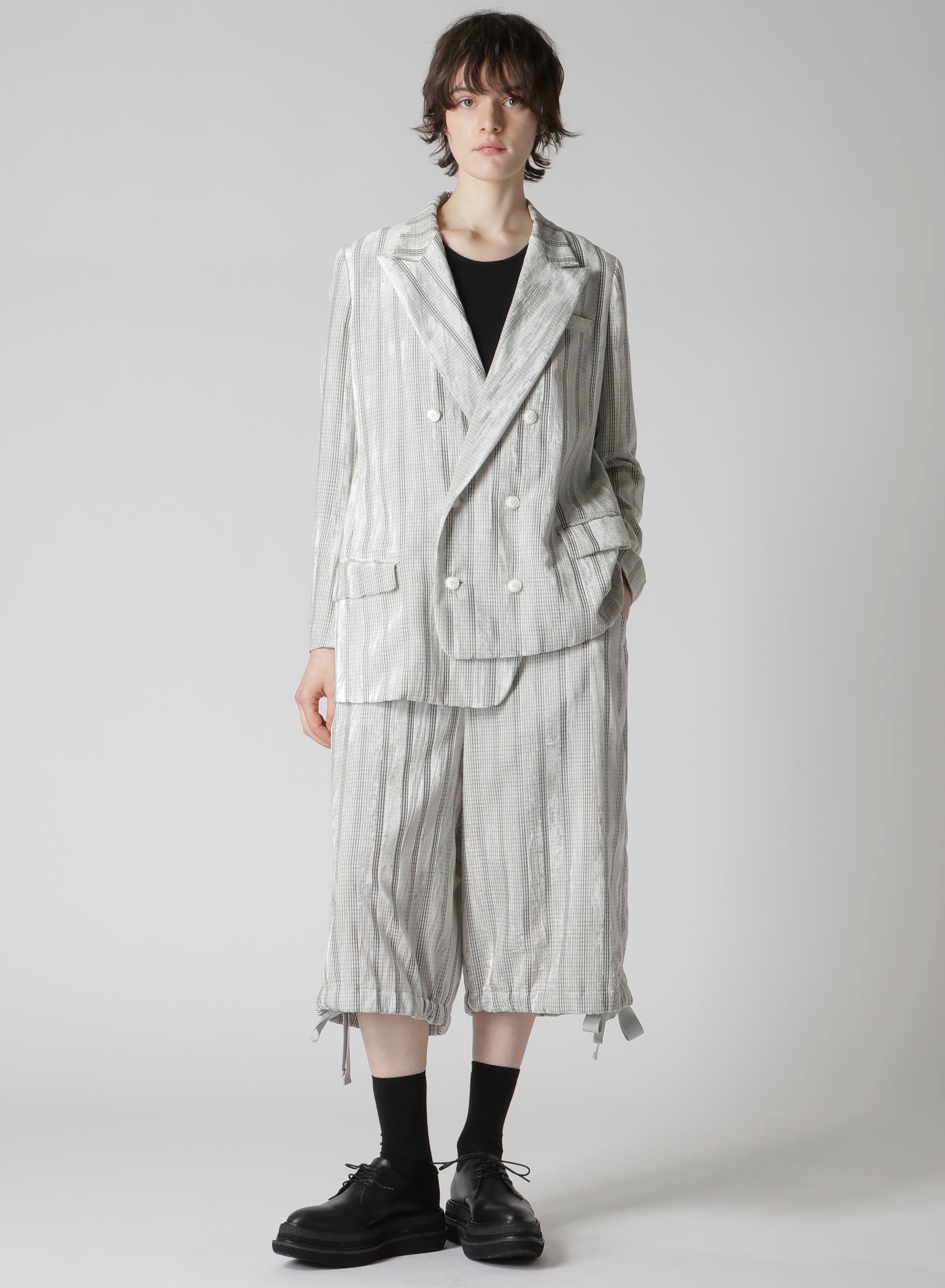 OPAL FINISHING VELVET ASYMMETRY DOUBLE B JACKET – THE SHOP YOHJI