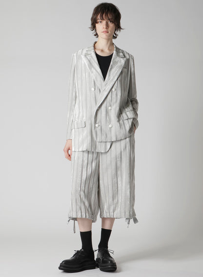 OPAL FINISHING VELVET ASYMMETRY DOUBLE B JACKET