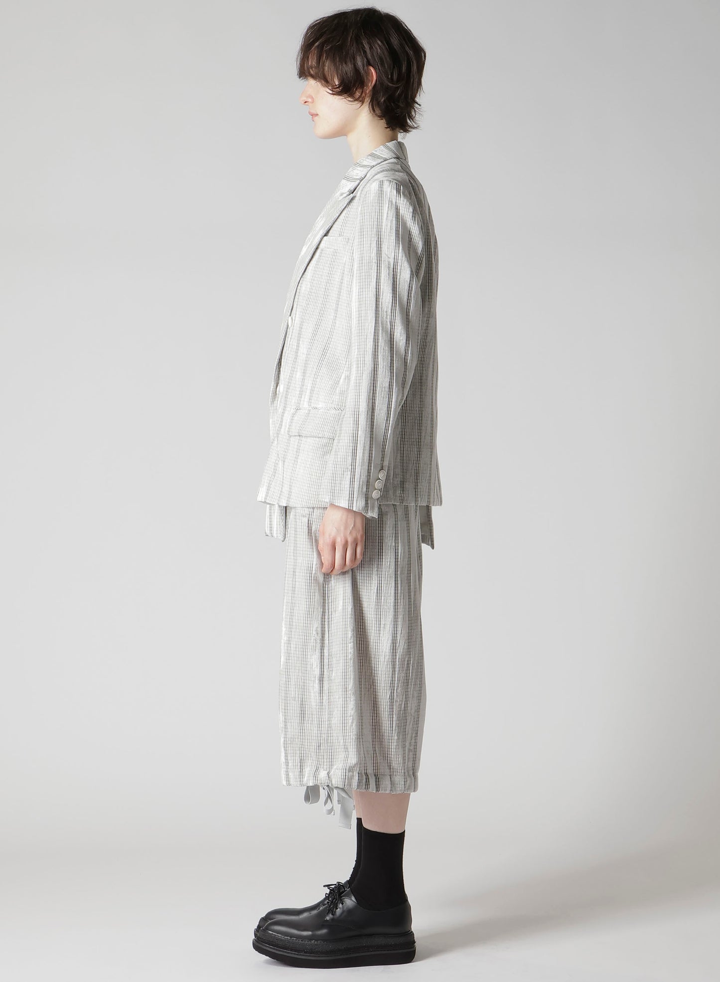 OPAL FINISHING VELVET ASYMMETRY DOUBLE B JACKET