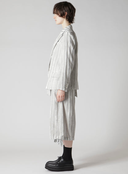 OPAL FINISHING VELVET ASYMMETRY DOUBLE B JACKET