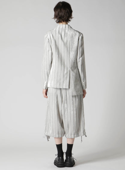 OPAL FINISHING VELVET ASYMMETRY DOUBLE B JACKET