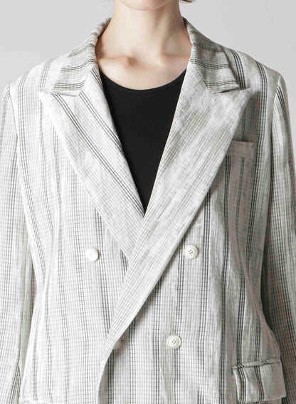 OPAL FINISHING VELVET ASYMMETRY DOUBLE B JACKET