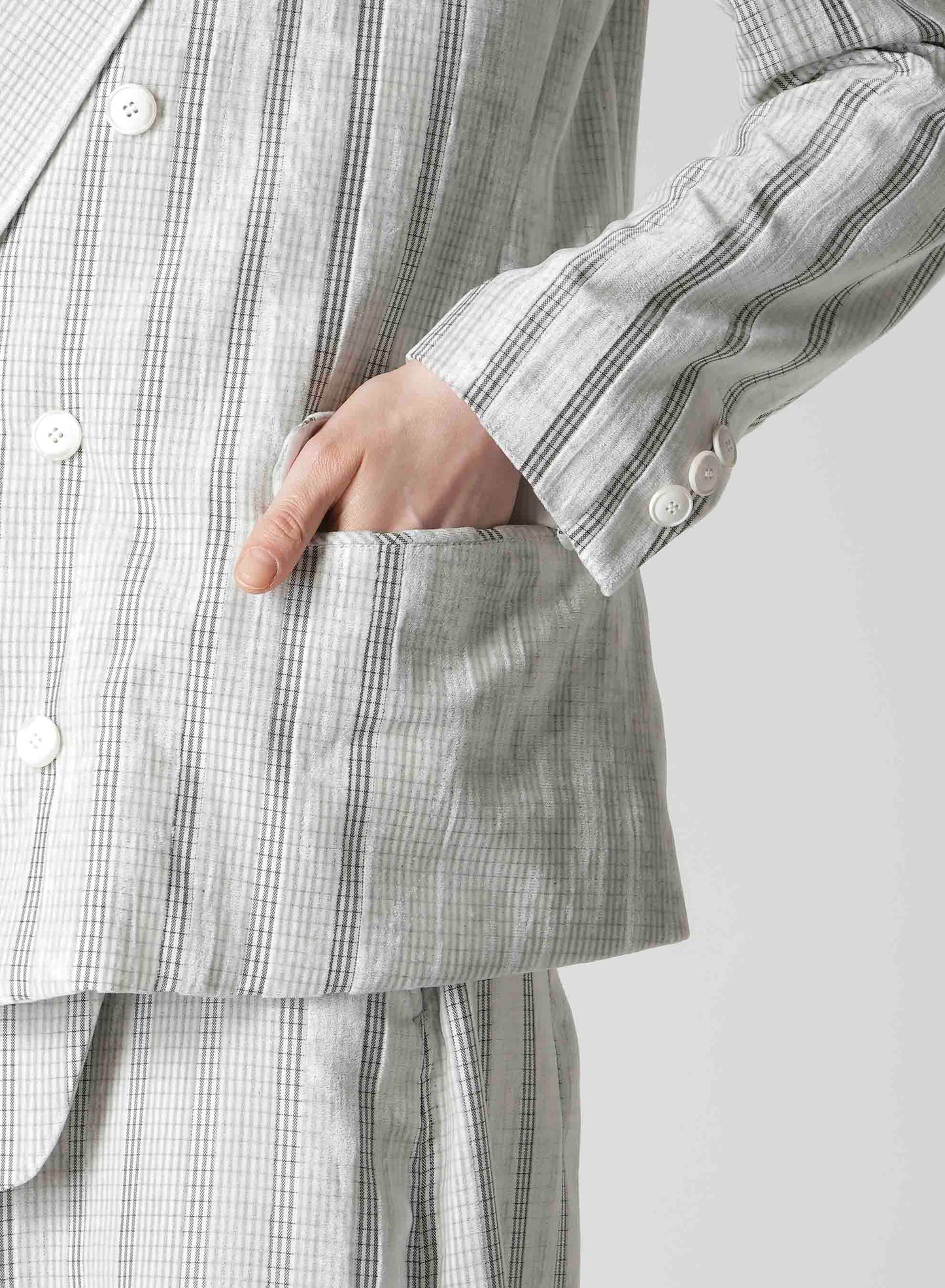 OPAL FINISHING VELVET ASYMMETRY DOUBLE B JACKET