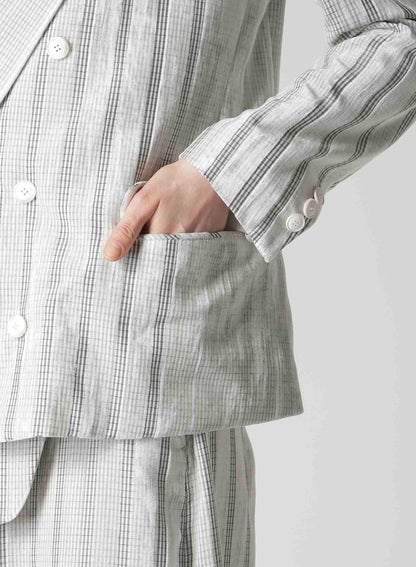 OPAL FINISHING VELVET ASYMMETRY DOUBLE B JACKET