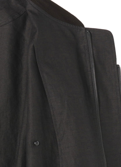 MIXED WEAVE TWILL ASYMMETRY DOUBLE B JACKET