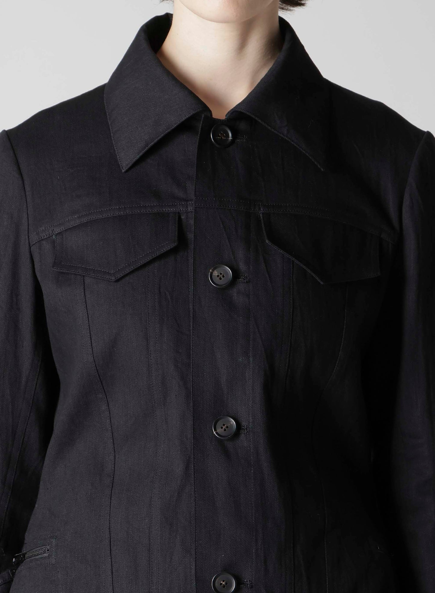 8oz DENIM SIDE ZIP JACKET