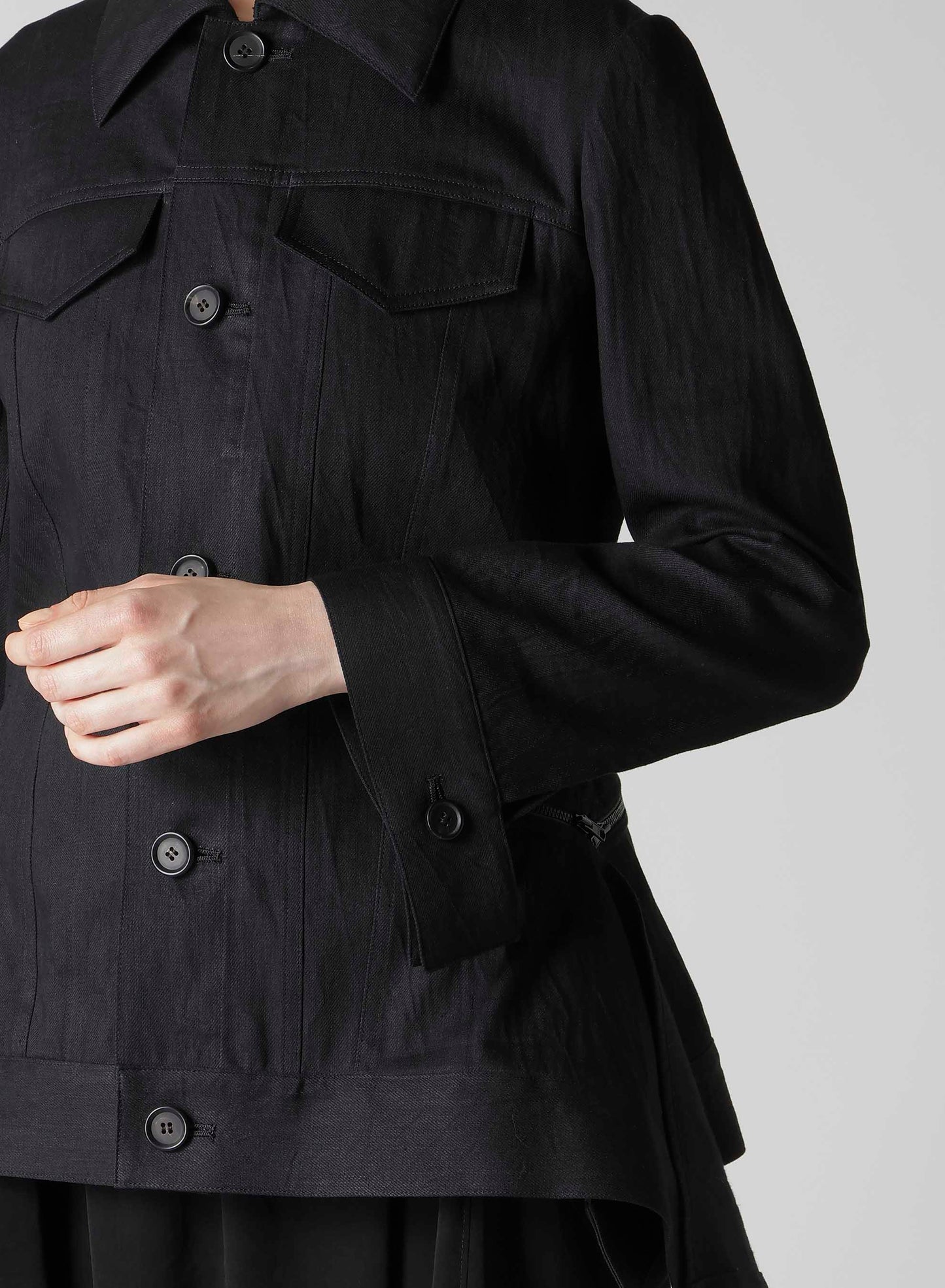 8oz DENIM SIDE ZIP JACKET
