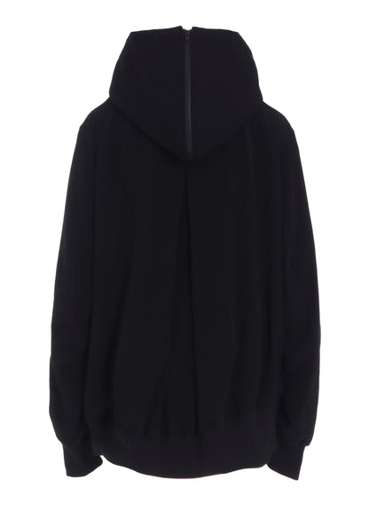 TA/PE CREPE DE CHINE HOODED BOMBER JKT