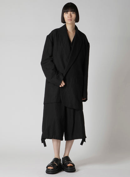 MIXED WEAVE TWILL OVERSIZED JACKET