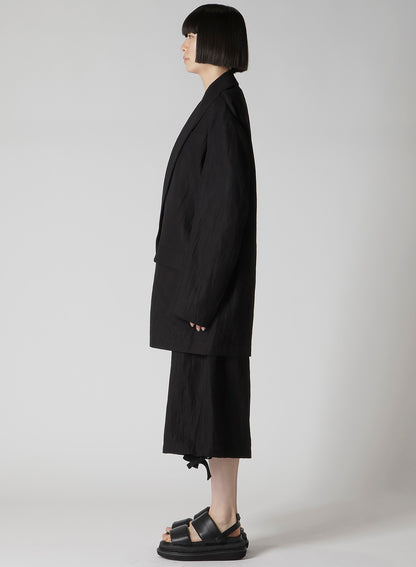 MIXED WEAVE TWILL OVERSIZED JACKET