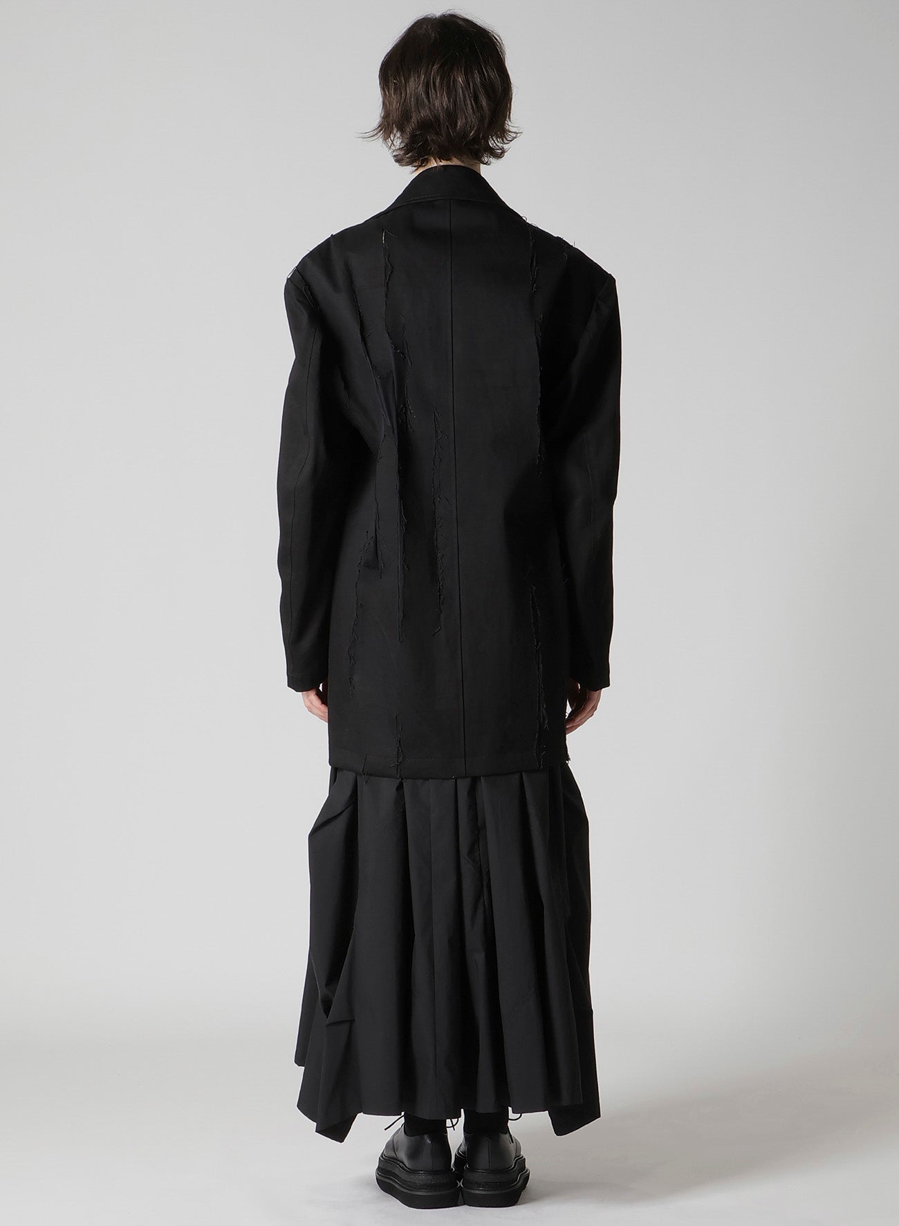 MIXED WEAVE TWILL OVERSIZED JACKET