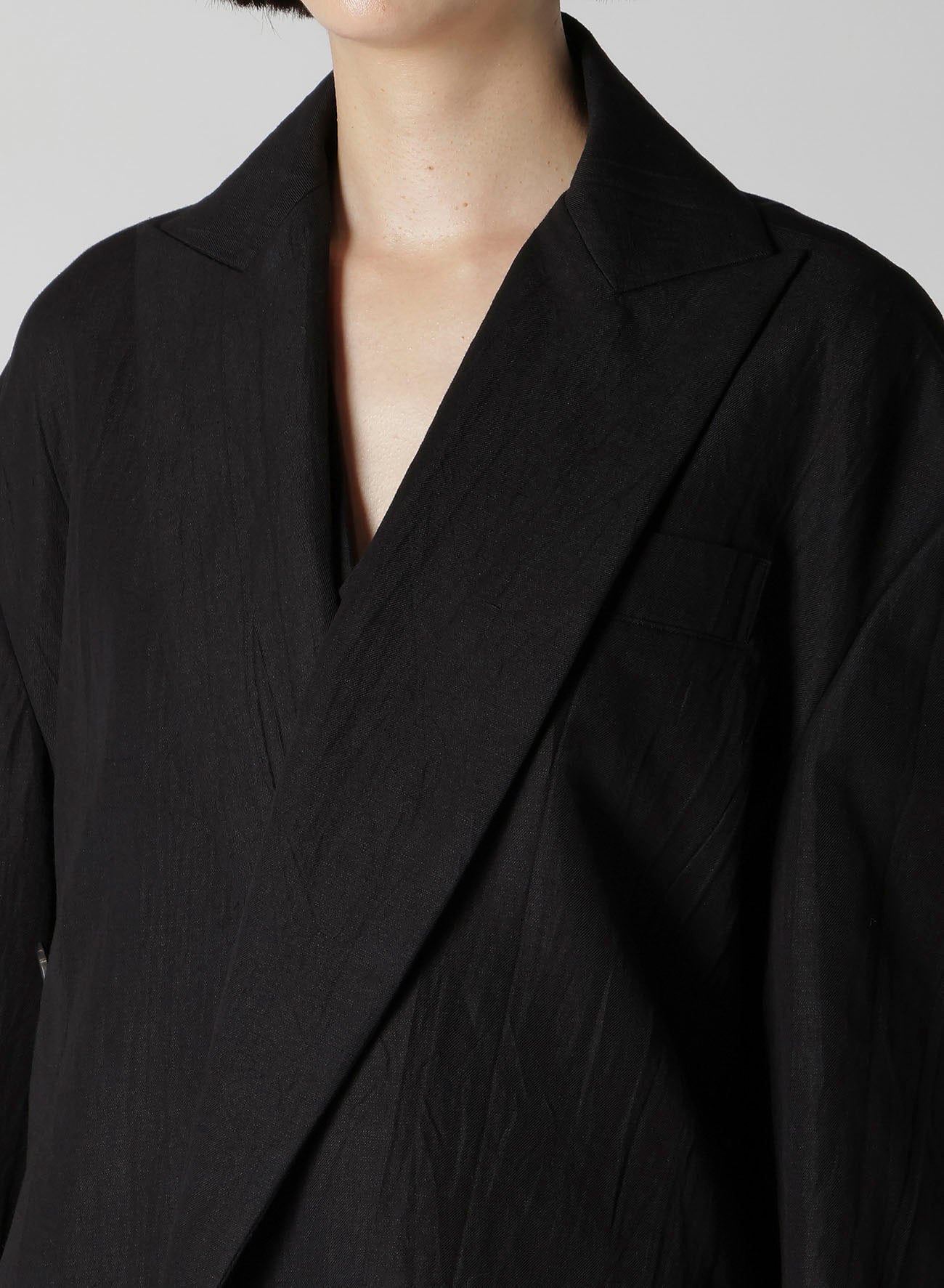 MIXED WEAVE TWILL OVERSIZED JACKET