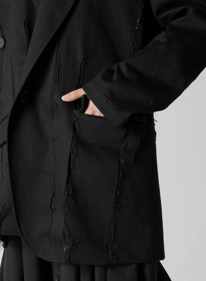 MIXED WEAVE TWILL OVERSIZED JACKET