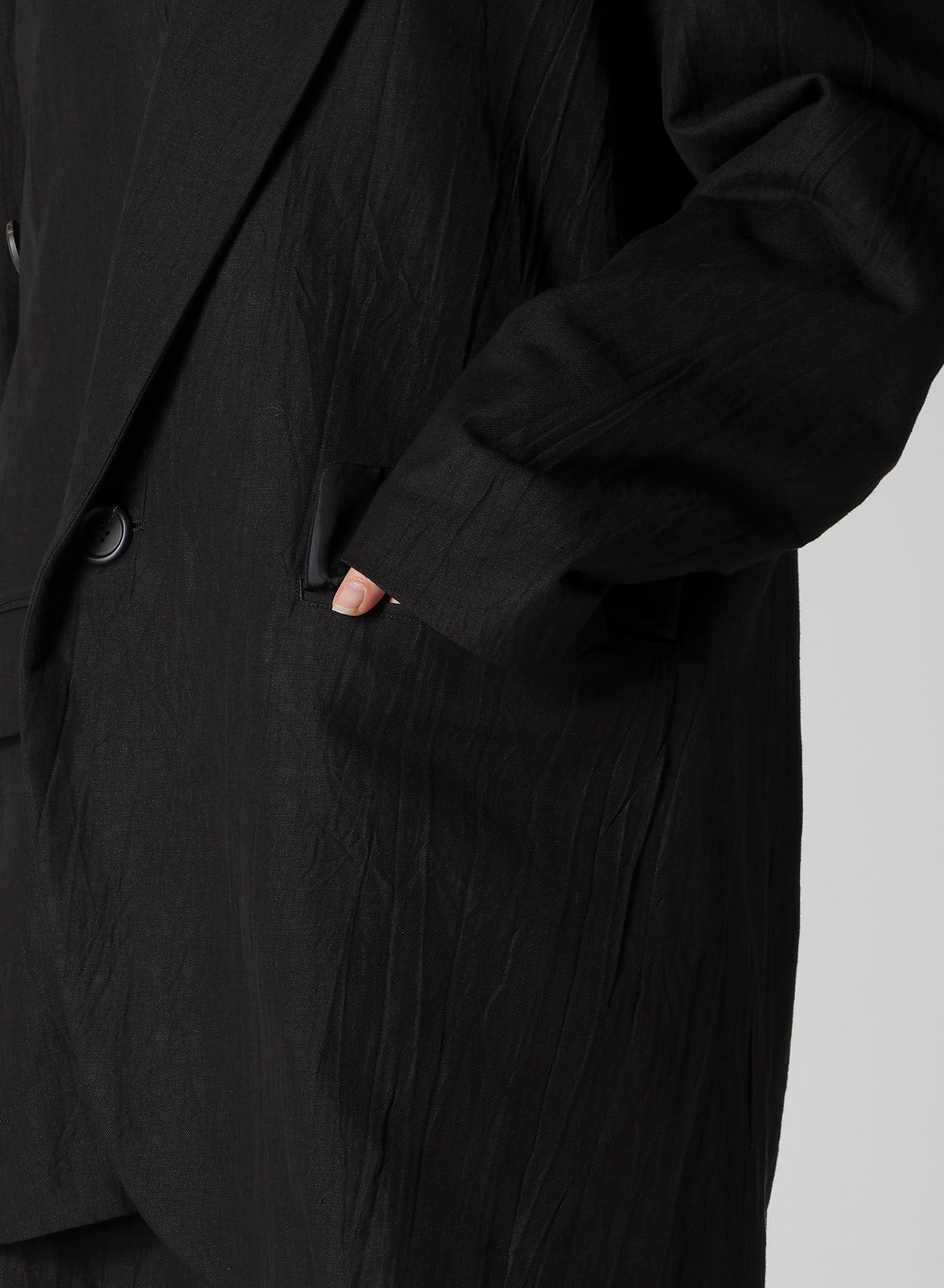 MIXED WEAVE TWILL OVERSIZED JACKET