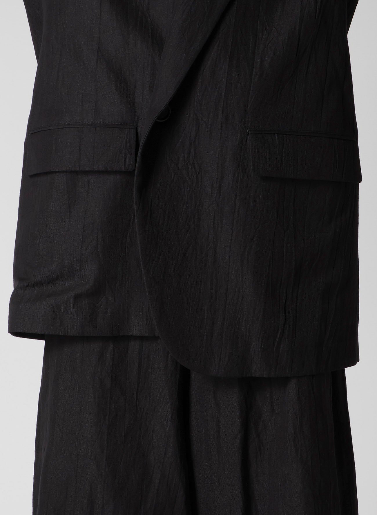 MIXED WEAVE TWILL OVERSIZED JACKET