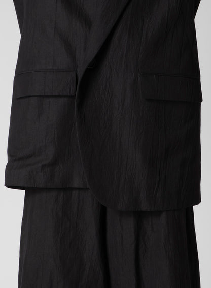 MIXED WEAVE TWILL OVERSIZED JACKET