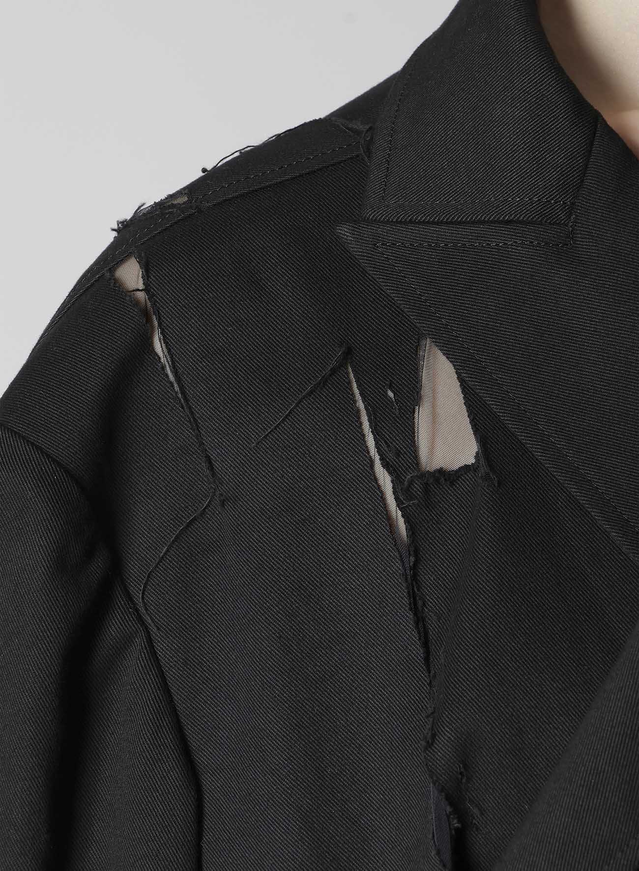 MIXED WEAVE TWILL OVERSIZED JACKET
